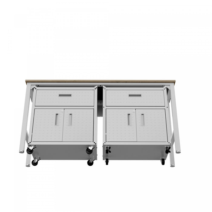 Fortress Modern 3-Piece Garage Set in White Garage Storage