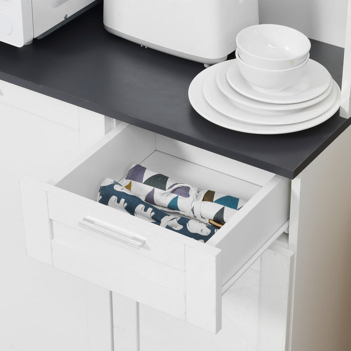 HOMCOM Kitchen Pantry Storage Cabinet with Adjustable Shelf and Drawer