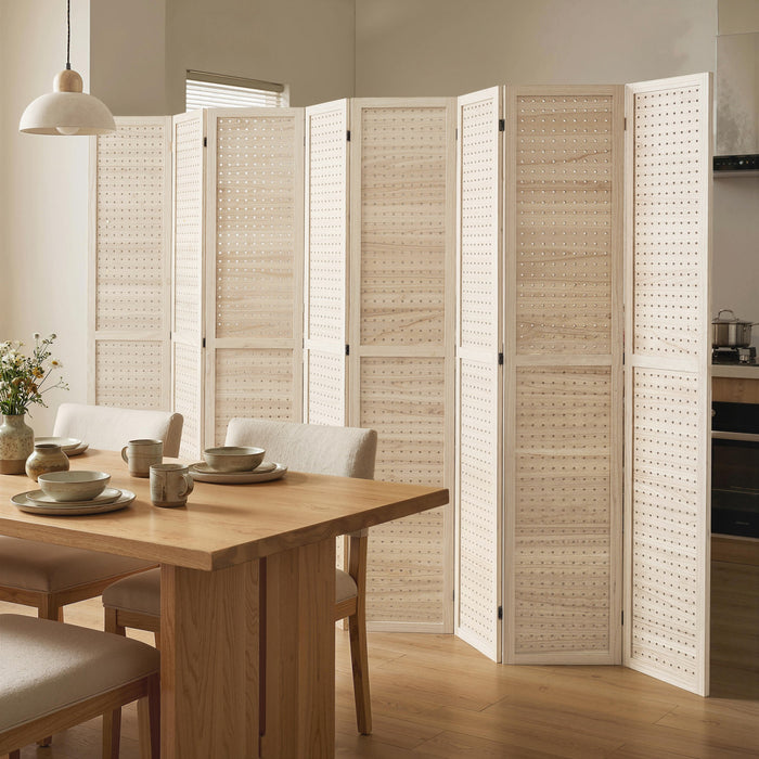 HOMCOM 8 Panel Folding Room Divider Privacy Screen Indoor Home Decoration