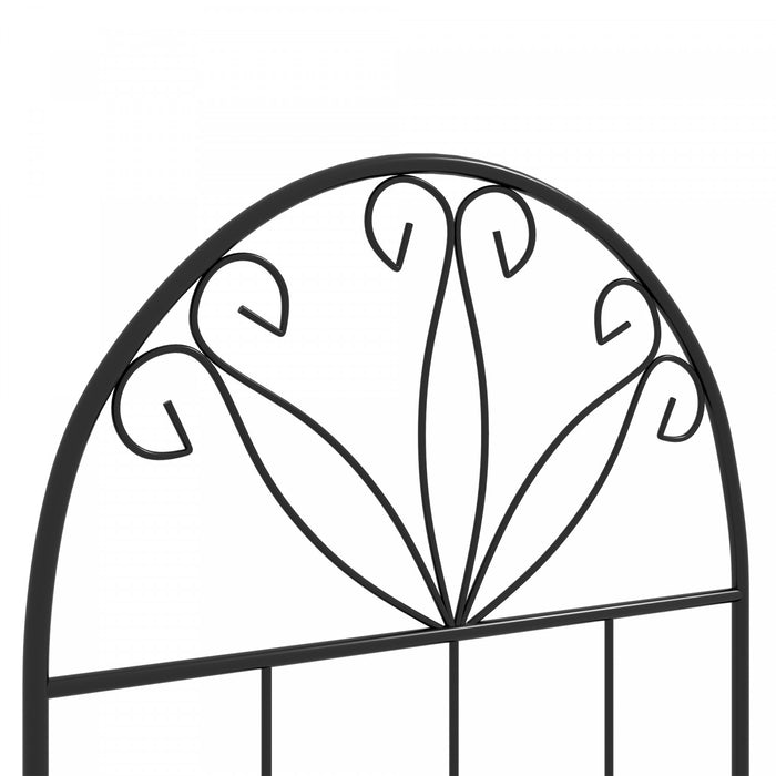 Outsunny Metal Garden Trellis Pack Of 2 For Climbing Plants, Black