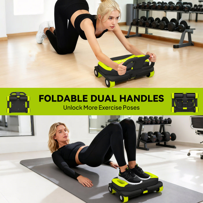 Soozier Ab Wheel Roller, Automatic Rebound Abdominal Wheel for Home Gym