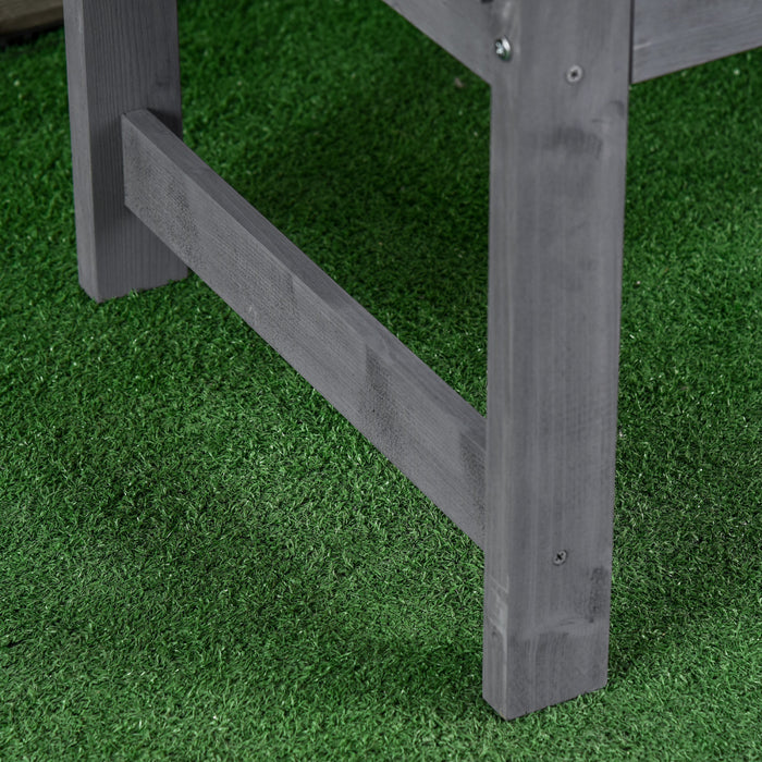 Outsunny 2 Seater Garden Bench With Slatted Design For Park Yard Outdoor