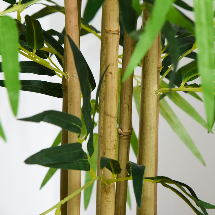 HOMCOM 5FT Artificial Bamboo Tree in Nursery Pot with 1095 Leaves Green
