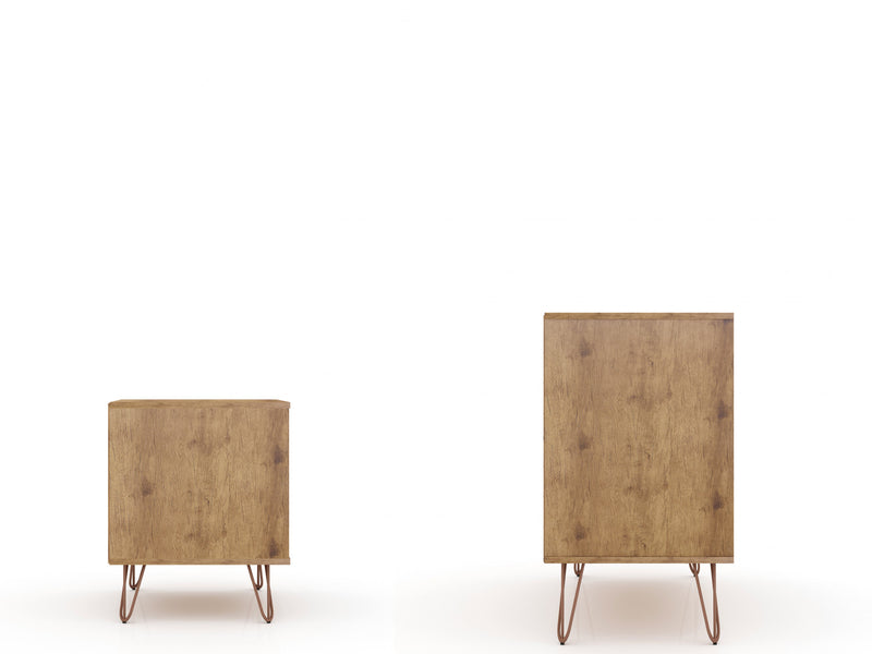 Rockefeller Mid-Century Modern 2-Piece Dresser Set in Gray