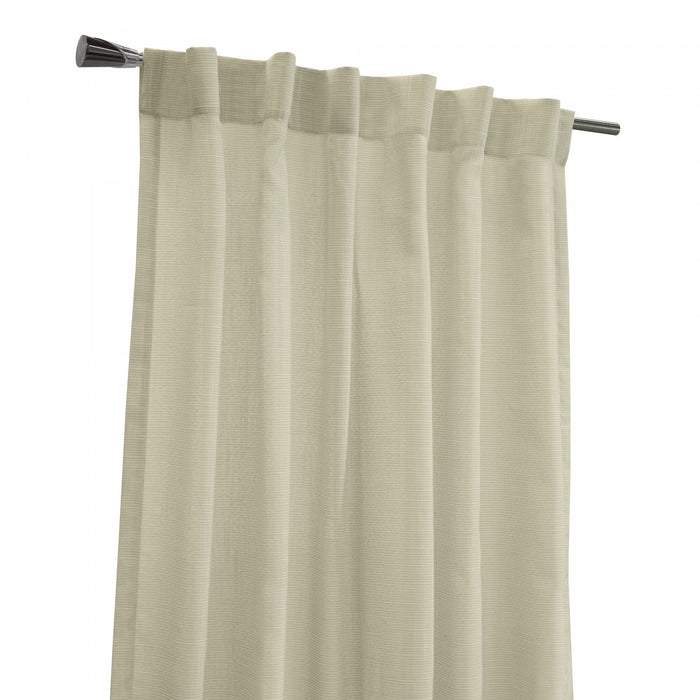 Habitat Bolton Linen Light Filtering Dual Header Curtain Panel - 52 x 63