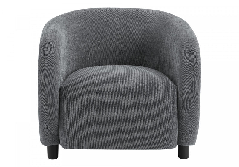 Monarch Specialties - Accent Chair, 29\"H, Upholstered, Living Room, Bedroom, Dark Grey Fabric, Black Legs