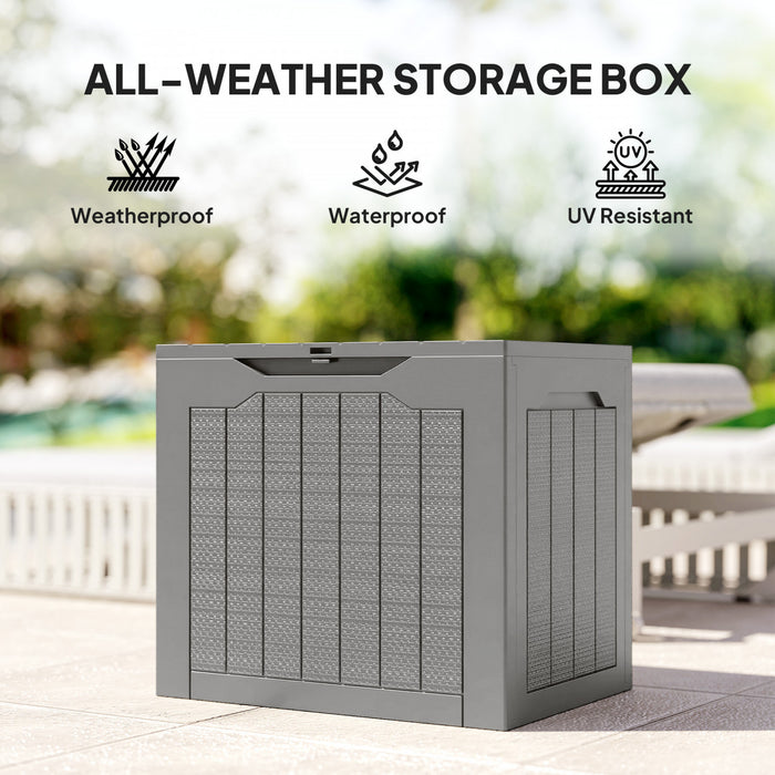 Outsunny 30 Gallon Outdoor Deck Box, Waterproof and UV Resistant Patio Box