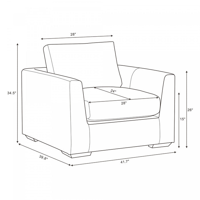 Cleo Contemporary Upholstered Accent Chair in Cream