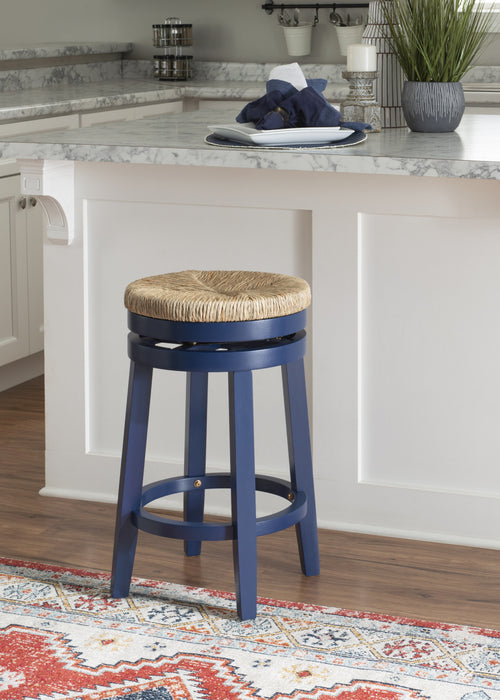 Morgan Counter-Height Stool - Navy Blue