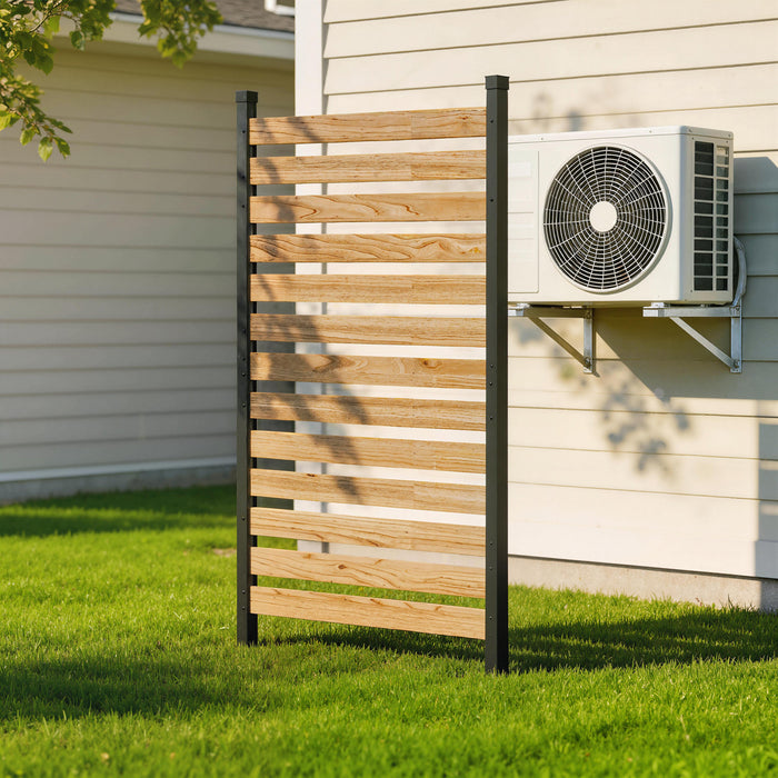 Outsunny Outdoor Privacy Screen Panel, No Dig Space Divider