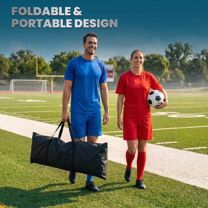 Soozier 2-in-1 Portable Soccer Rebounder Net, Foldable Bounce Back Net