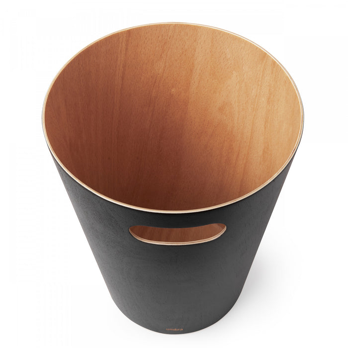 Umbra Woodrow Garbage Bin Trash Can - Black