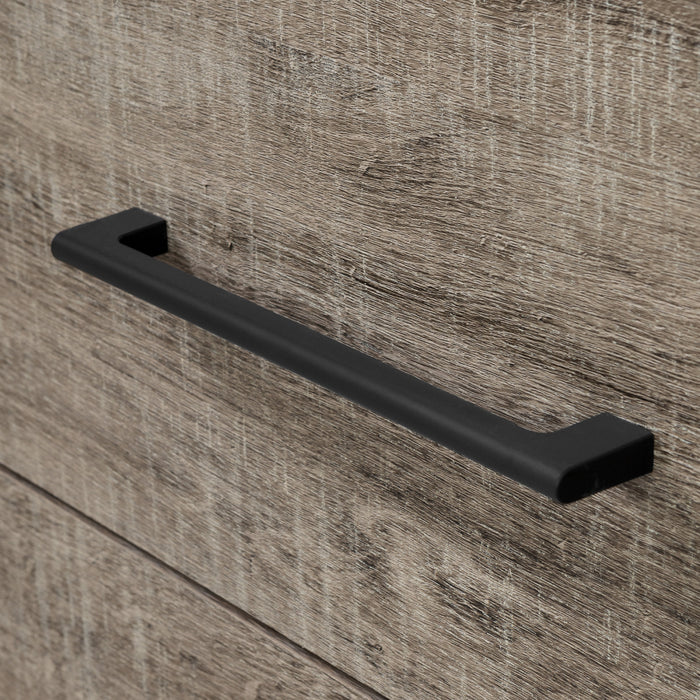 Londen 5-Drawer Chest Rubbed Black and Weathered Oak - South Shore