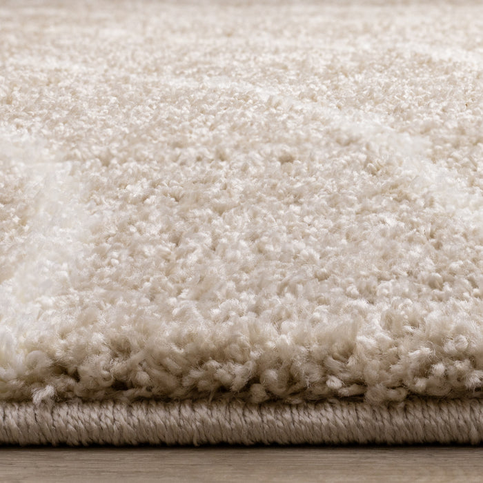 Fairmont Taupe Cream Curved Lines Rug, 7'10\" x 10'6\" Indoor Area Rug