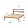 Kumiki Interlocking Bamboo Platform Bed with Headboard - Queen Size | Kumiki lit plateforme à emboîtement en bambou avec tête de lit - Grand