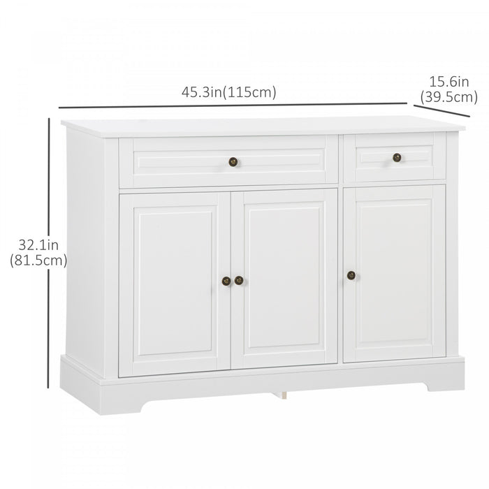 HOMCOM Sideboard Buffet Cabinet, Modern Kitchen Cabinet with 2 Drawers