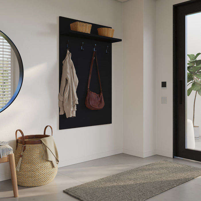 Porto Entryway Wall-Mounted Coat Rack with Shelf