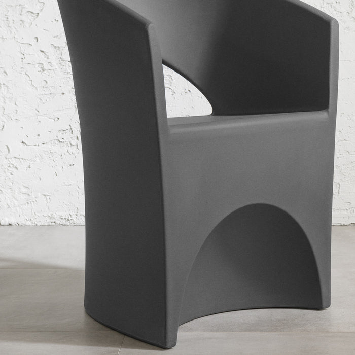 Dalya Patio Chair Dark Gray - South Shore Patio Dining Chair