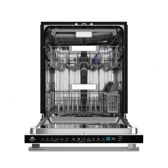 Forno Stella 24 in. Built-in Tall Tub Fingerprint-Resistant White Dishwasher 44 dBA - FDWBI8010-24WHT