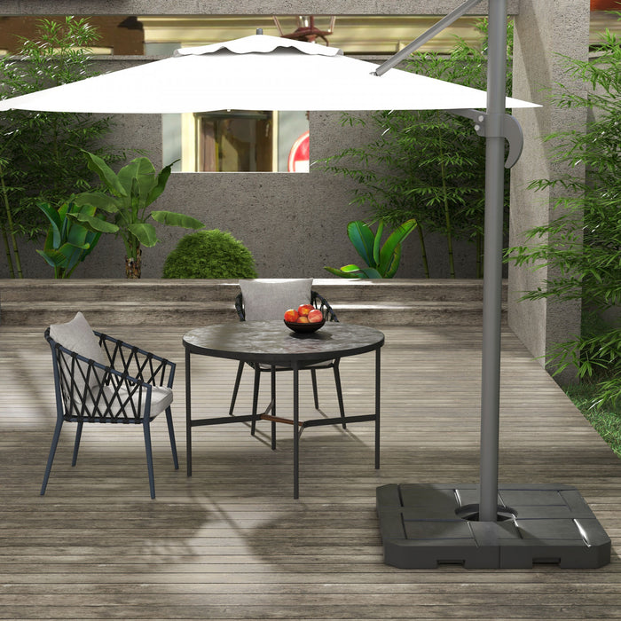Outsunny 4PCs Cantilever Umbrella Base Weights, Water or Sand Filled