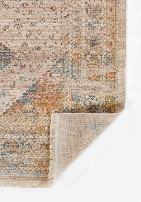 Ethel Traditional 5'0\" x Area Rug in Multi Indoor Area Rug