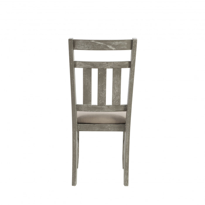 Turino Fabric Weathered Grey Dining Chair - Set of 2