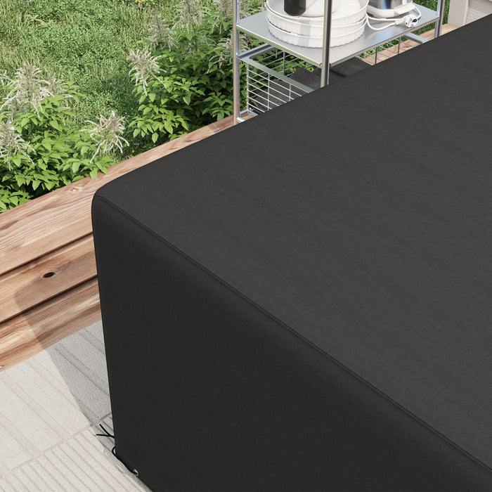 Outsunny 97\" X 65\" X 26\" Outdoor Patio Furniture Cover, Waterproof, Black