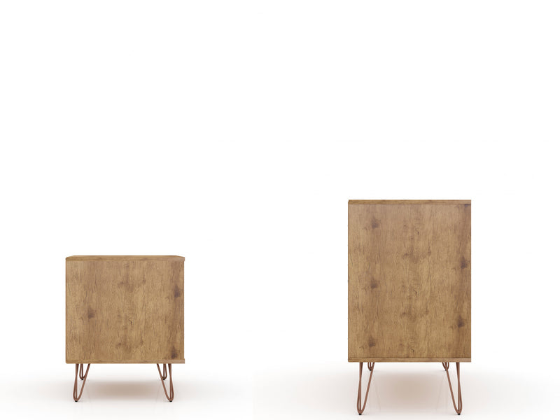 Rockefeller Mid-Century Modern 2-Piece Dresser Set in Pink