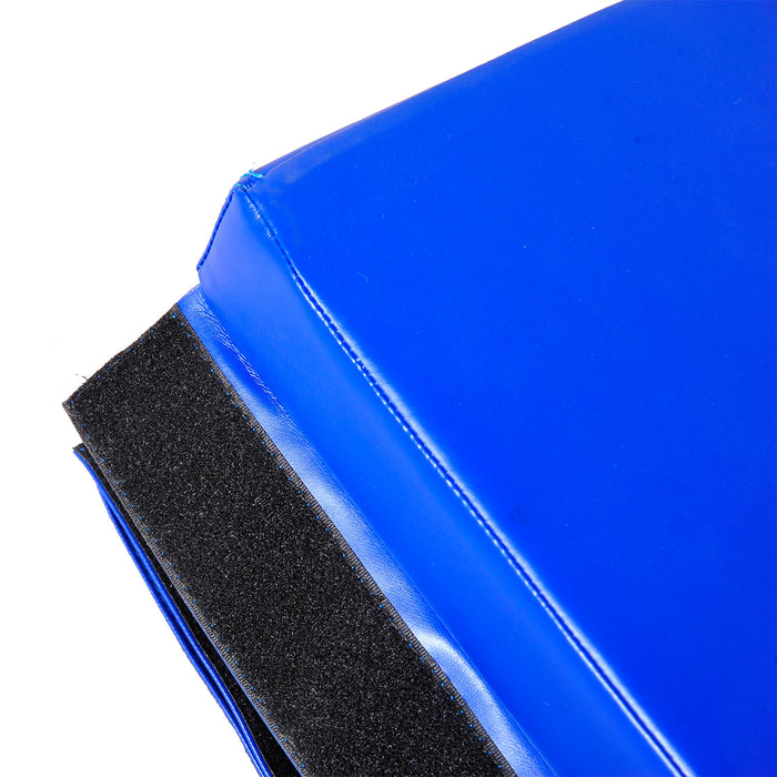 Soozier 4ft X 8ft X 2inch Tri-fold Gymnastics Tumbling Mat Exercise Mat With Carrying Handles For Mma, Martial Arts, Stretching, Core Workouts, Dark Blue