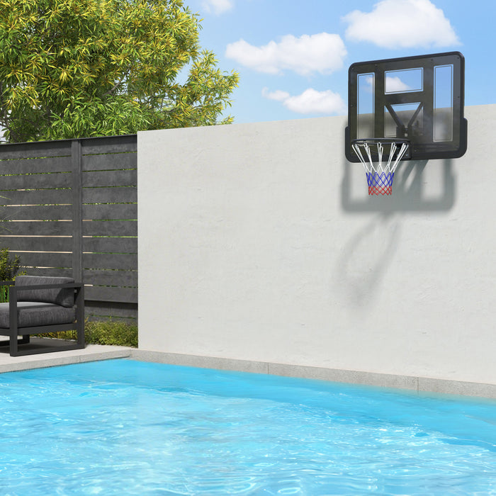 Soozier Wall Mounted Basketball Hoop with 43\" Shatter Resistant Backboard