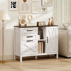 HOMCOM Lateral Filing Cabinet with Drawers Fit A4/Letter Size Files, White
