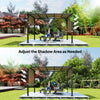 Outsunny 2 Pcs 16 x 4ft Pergola Shade, UV Protection Pergola Canopy, Sand