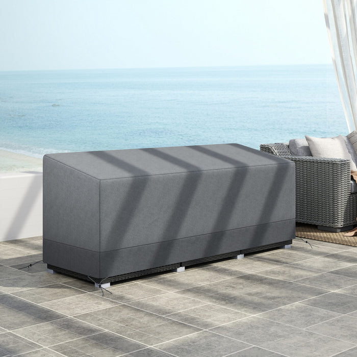 Outsunny Patio Furniture Covers Waterproof 600D, 75\" x 28.3\" x 29.9\", Grey