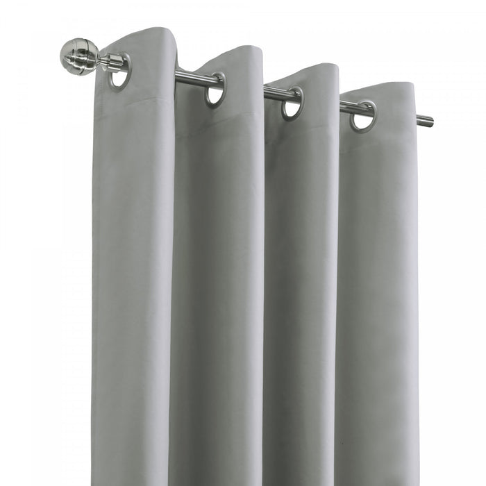 Thermaplus Alpine Light Grey Blackout Grommet Curtain Panel - 52 x 95