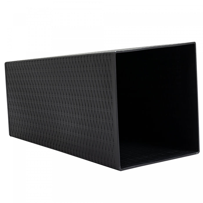 Outsunny Set Of 3 Tall Planters With Drainage Hole, Outdoor & Indoor Flower Pot Set For Front Door, Entryway, Patio And Deck, Black