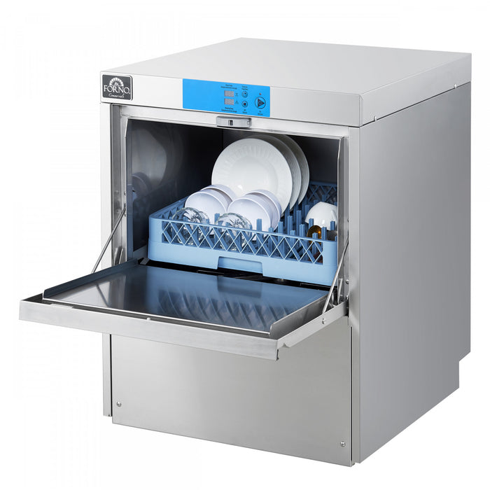 FORNO Commerciale Undercounter Dishwasher, 23L Tank Capacity, High-Temperature for Sanitation - FCMDW0024