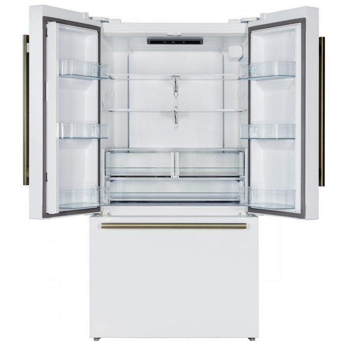 Forno Rivello 36 Inch White French Door Refrigerator, Energy Star Certified - FFFFD1783-36WHT