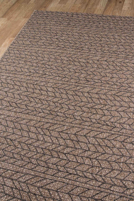 Linden Contemporary 6'7\" x 9'6\" Area Rug in Brown Indoor Area Rug