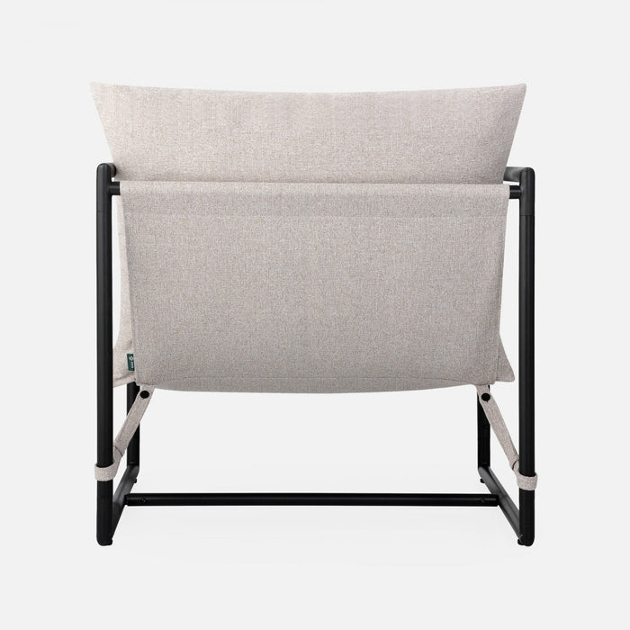 Aidan Metal Frame Sling Accent Chair with Cushions - Oatmeal