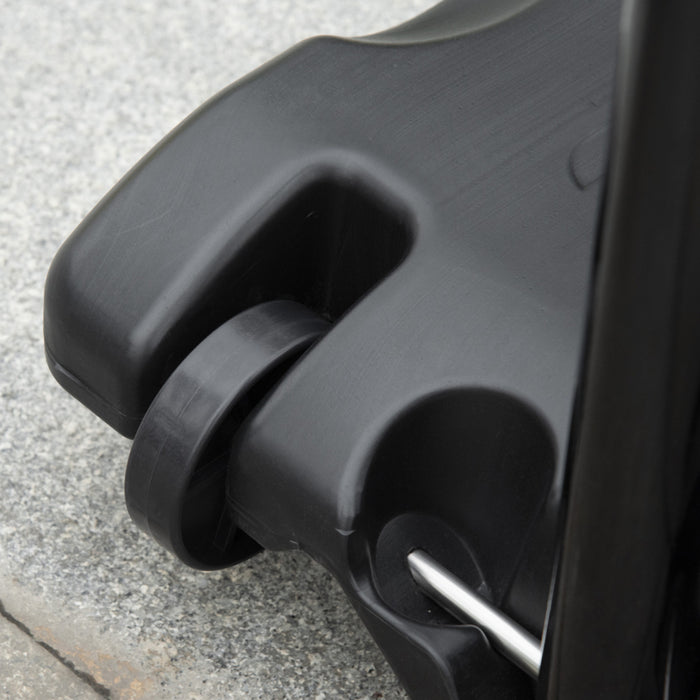 Homcom 7-8.5ft Portable Basketball Hoop With 27.5\" Backboard, Black