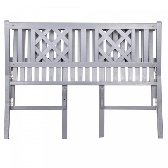 Outsunny Foldable Garden Bench,grey
