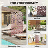 Outsunny Outdoor Privacy Screen, Freestanding Outdoor Divider, Dark Brown