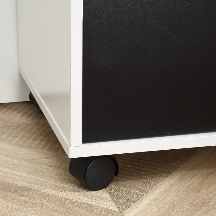 Homcom Lockable Filing Cabinet With Hanging Rail