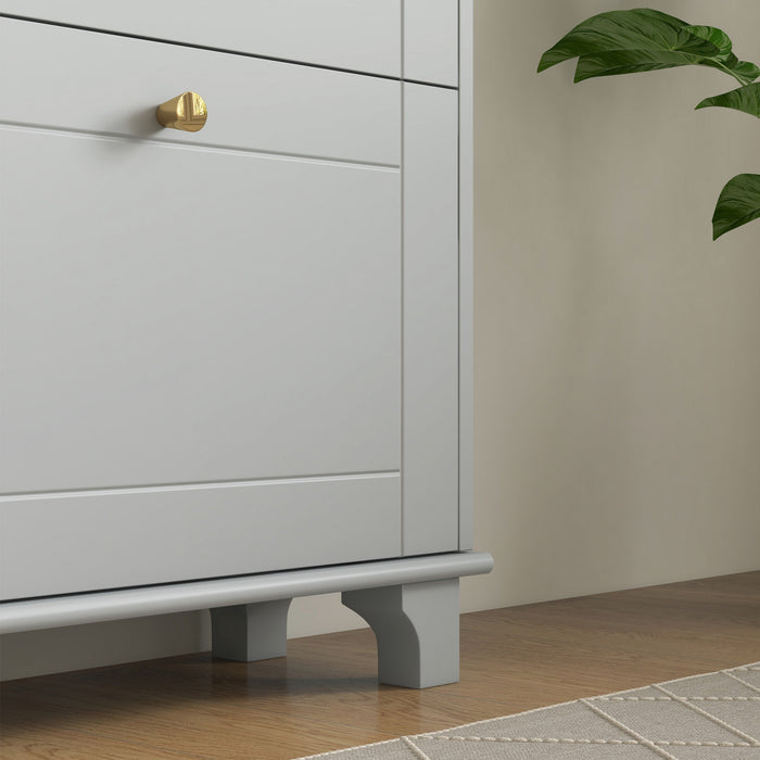 HOMCOM Modern Shoe Cabinet with 3 Flip Drawers for 12 Pairs of Shoes