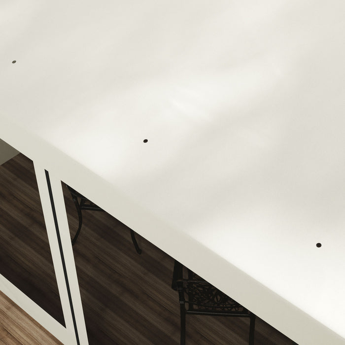 Outsunny 10' X 13' Wall Mounted Pergola Gazebo With Curtains And Nettings