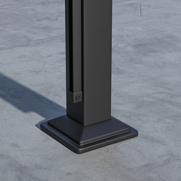 Outsunny 10' X 12' Retractable Pergola Canopy For Backyard, Garden, Grey