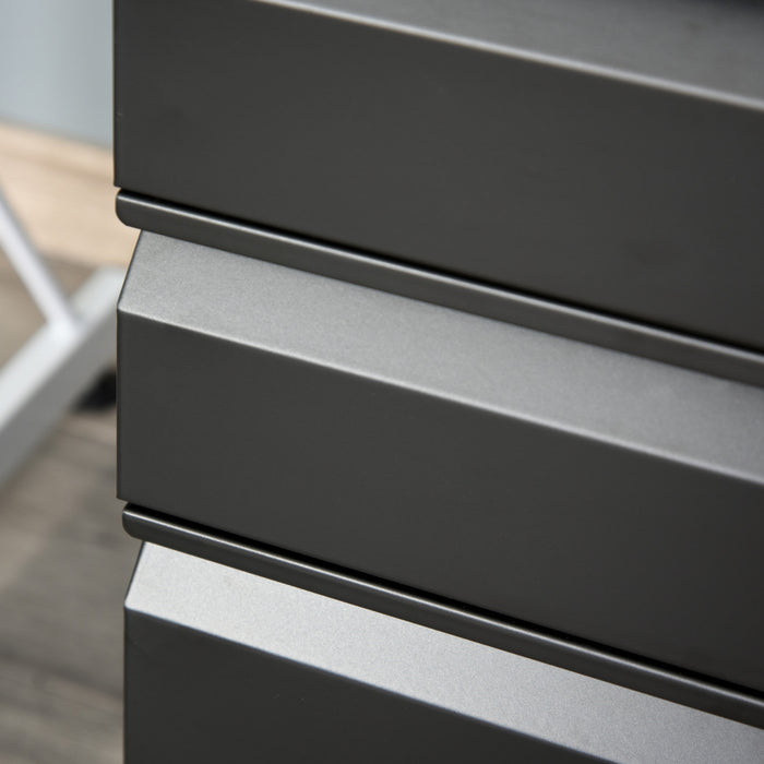 Vinsetto Filing Cabinet With 3 Lockable Drawers