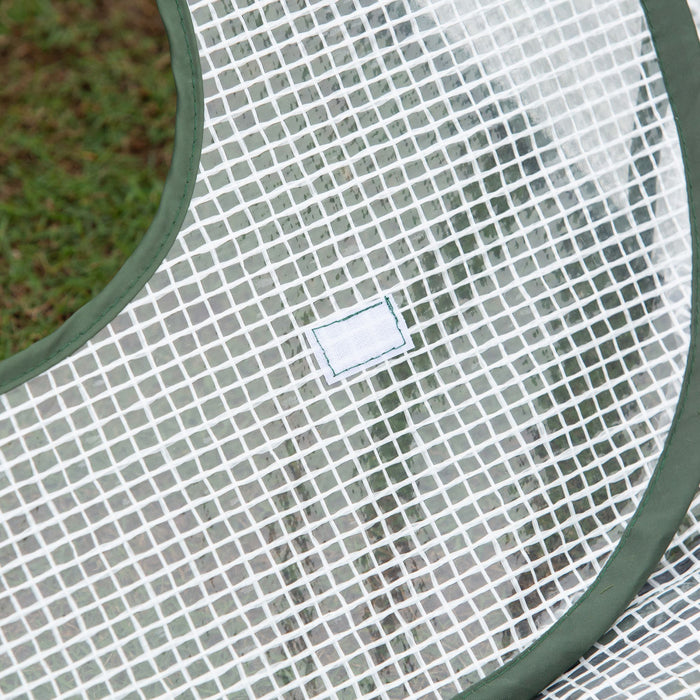 Outsunny 95\" X 47\" X 30\" Pop Up Mini Greenhouse With Roll Up Doors & Portable Zipper Bag For Plants Outdoor, Pe Cover