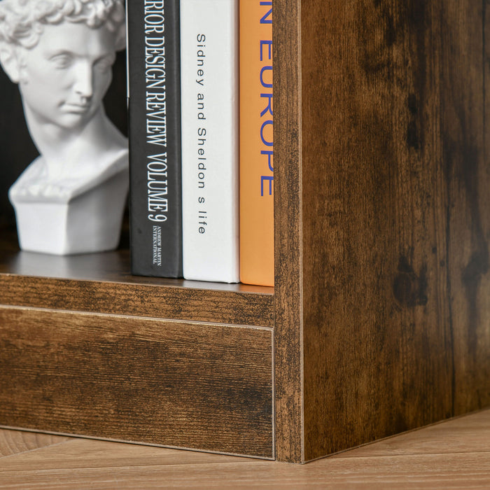 HOMCOM Storage Shelf 3-Tier Bookcase Display Rack, Home Office Living Room