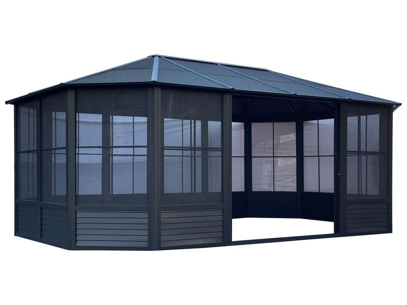 Florence Solarium 12x18 Metal Roof In Black